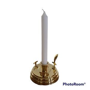 PartyLite Contessa Brass Hurricane Taper Candleholder For Candles / Glass Votive